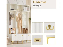 Vestiário de entrada moderno - com cabide e guarda-sapatos -*ModernLuxe Online