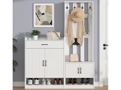 Vestiário moderno - com cabideiro e armários para sapatos - com ganchos e gaveta -*ModernLuxe Outlet