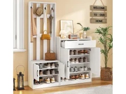 Vestiário moderno - com cabideiro e armários para sapatos - com ganchos e gaveta -*ModernLuxe Outlet