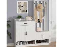 Vestiário moderno - com cabideiro e armários para sapatos - com ganchos e gaveta -*ModernLuxe Outlet