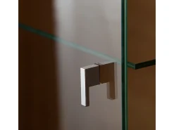 New Vitrina de 1 porta com abertura à esquerda, incluindo LED Teo White e Wood Vitrina