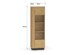 Vitrina de 1 porta em madeira Ysia e*Petits-Meubles New