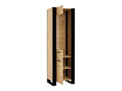Vitrina de 1 porta Nouka em madeira e preto*Furnlux Best