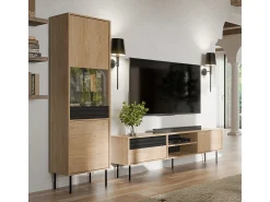 Vitrina de 2 portas Astra em madeira e^Petits-Meubles Outlet