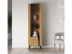 Clearance Vitrina de 2 portas Soah em madeira e , à esquerda Vitrina
