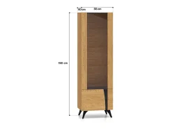 Clearance Vitrina de 2 portas Soah em madeira e , à esquerda Vitrina