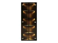 Vitrina de canto 62x35x160cm - con iluminação LED - 2 portas de vidro -*ModernLuxe Best