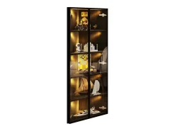 Vitrina de canto 62x35x160cm - con iluminação LED - 2 portas de vidro -*ModernLuxe Best