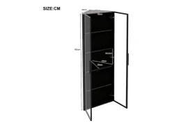 Vitrina de canto 62x35x160cm - con iluminação LED - 2 portas de vidro -*ModernLuxe Best