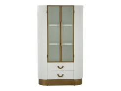Vitrina de zibelina, Aparador expositor, Vitrina multiusos, Aparador de sala, 85x40 h160 cm, e Castanho*Dmora Discount