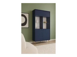 Clearance Vitrina design AZURÉA – 2 portas com vidro LED – profundo – 106x191x41 cm Vitrina
