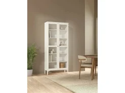 Vitrina Dvastol, Aparador expositor, Vitrina multiusos, Aparador para sala, 89x36 h203 cm,*Dmora Outlet