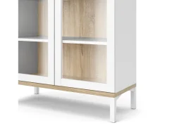 Vitrina Dvecchi, Aparador expositor, Vitrina multiusos, Aparador sala, 89x36 h203 cm, e Carvalho*Dmora New