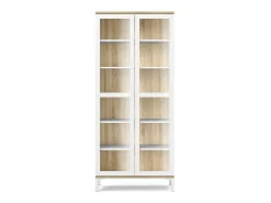 Vitrina Dvecchi, Aparador expositor, Vitrina multiusos, Aparador sala, 89x36 h203 cm, e Carvalho*Dmora New