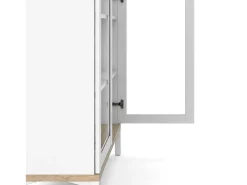 Vitrina Dvecchi, Aparador expositor, Vitrina multiusos, Aparador sala, 89x36 h203 cm, e Carvalho*Dmora New