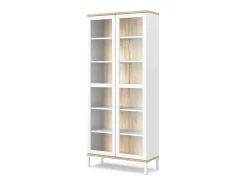 Vitrina Dvecchi, Aparador expositor, Vitrina multiusos, Aparador sala, 89x36 h203 cm, e Carvalho*Dmora New