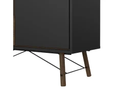 Vitrina Dvell, Aparador expositor, Vitrina multiusos, Aparador sala, 102x40 h162 cm, e Nogueira^Dmora Online