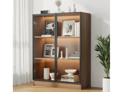 Vitrina em vidro com 3 prateleiras - LED -*ModernLuxe Clearance