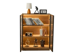 Vitrina em vidro com 3 prateleiras - LED -*ModernLuxe Clearance