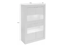Vitrina LED design - 4 portas - lacado COMETE*Vente-unique Clearance