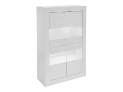 Vitrina LED design - 4 portas - lacado COMETE*Vente-unique Clearance