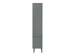 vidaxl Vitrina*Vitrina MOLDE 90x35x175 cm pinho maciço cinza Cinzento