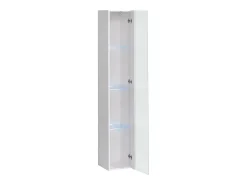 vitrina suspensa branca com 1 porta de vidro e iluminação LED inclusa. Coleção SWITCH.^Price Factory Outlet