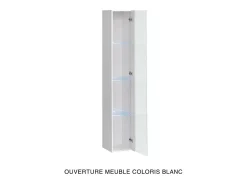 Vitrina suspensa preta com 1 porta de vidro e iluminação LED inclusa. Coleção SWITCH.*Price Factory Online