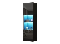 Vitrina 45x35x160 cm - com 2 portas - com iluminação LED - 1 prateleira de vidro -*ModernLuxe Sale