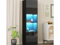 Vitrina 45x35x160 cm - com 2 portas - com iluminação LED - 1 prateleira de vidro -*ModernLuxe Sale