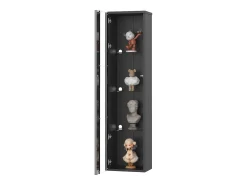 Vitrine 40×29×170 cm - iluminação LED multicolor com controle remoto - divisórias de vidro -^ModernLuxe Discount