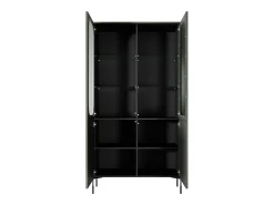 Vitrine 2 portas com pé metálico oliva 104x200 cm^ Discount