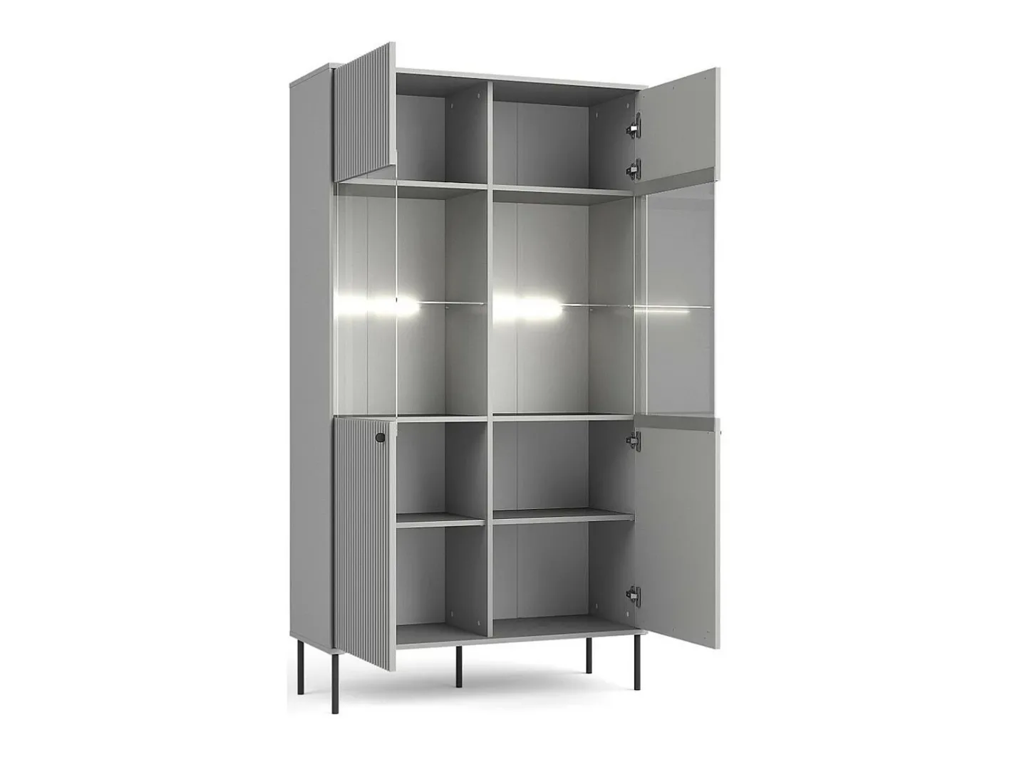 Vitrine 2 Portes - Collection ISIS coloris gris*Meublorama Sale
