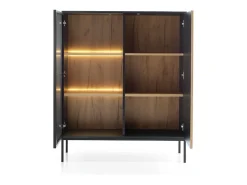 Vitrine AMBIHOME ANNA 02 - Carvalho Wotan, C104xA126xP39cm^ New