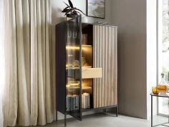 Vitrine AMBIHOME ANNA 01 - Carvalho Wotan, C104xA166xP39cm* Clearance