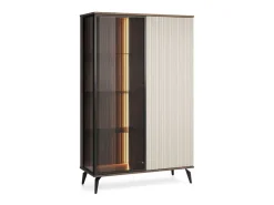 Vitrina*Vitrine AMBIHOME RAVEN - Caxemira/Noz, C103xP39xA162cm Bege