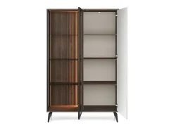 Vitrina*Vitrine AMBIHOME RAVEN - Caxemira/Noz, C103xP39xA162cm Bege