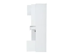 Vitrine branca com 1 gaveta, 4 portas e iluminação LED, prateleiras em vidro, 55x38x170 cm^Hauss Spole Sale