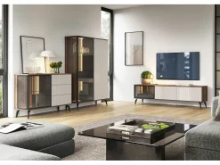 Vitrina*Vitrine, Caxemira / Noz de Vármia, 103 x 162 x 39 cm Bege