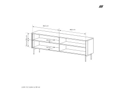 Vitrine, caxemira, 91,5 x 194,6 x 39,3 cm* Clearance