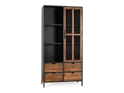 Vitrine com 4 janelas e porta de vidro com estrutura metálica.*Giner y colomer Outlet
