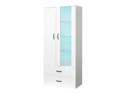 Vitrine com 2 portas e 2 gavetas e LED - Altura 180cm -^ModernLuxe