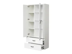 Vitrine com 2 portas e 2 gavetas e LED - Altura 180cm -^ModernLuxe