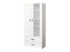 Vitrine com 2 portas e 2 gavetas e LED - Altura 180cm -^ModernLuxe