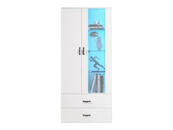 Vitrine com 2 portas e 2 gavetas e LED - Altura 180cm -^ModernLuxe