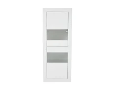 Vitrine com 2 portas e prateleiras de vidro, corpo lacado , LED incluído - 61x42x162cm^Hauss Spole Clearance