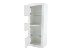 Vitrine com 2 portas e prateleiras de vidro, corpo lacado , LED incluído - 61x42x162cm^Hauss Spole Clearance