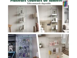 Vitrine com 5 prateleiras e portas duplas, vitrine para sala de estar* Online