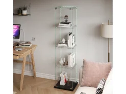 Vitrine com 5 prateleiras e portas duplas, vitrine para sala de estar* Online