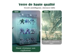 Vitrine com 4 prateleiras e portas duplas, vitrine para sala de estar* Online
